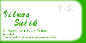 vilmos sulik business card